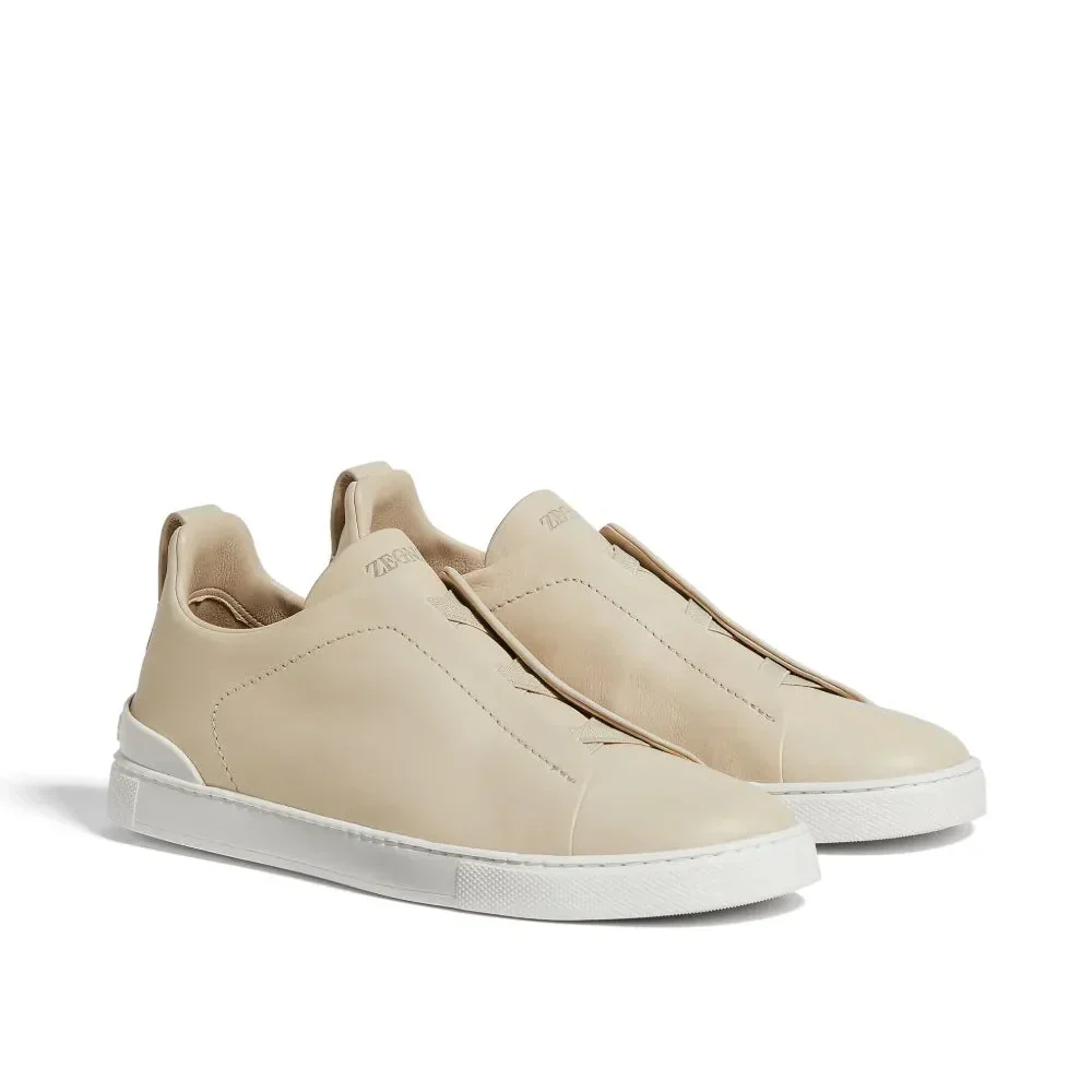 Zegna Triple Stitch Second Skin Beige sneakers