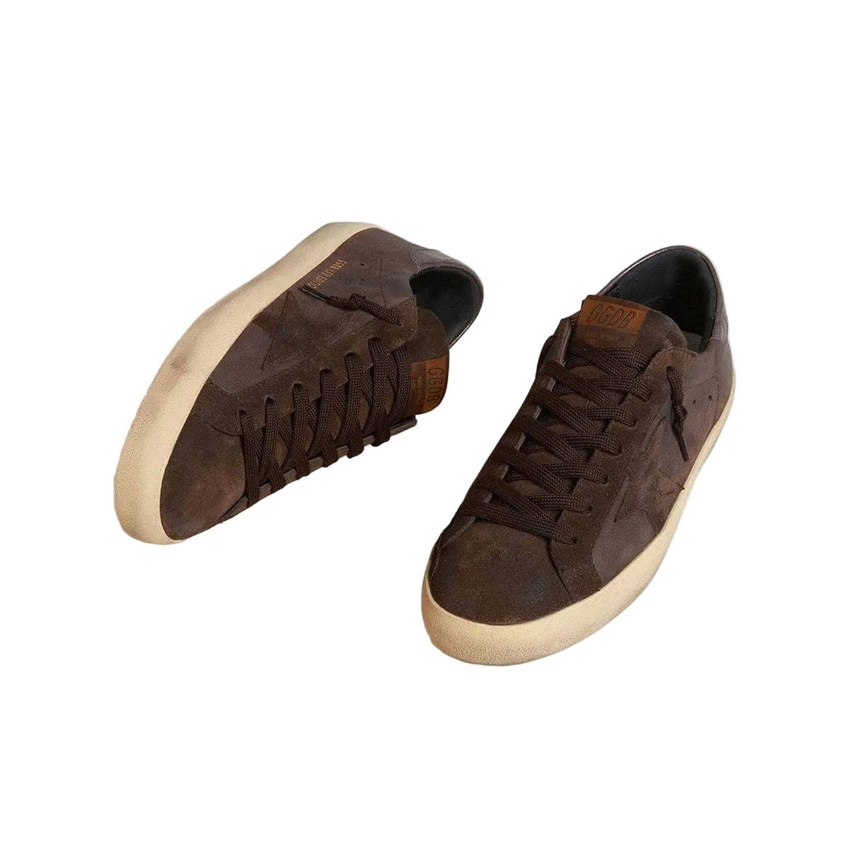 Golden Goose Super Star Brown leather sneakers