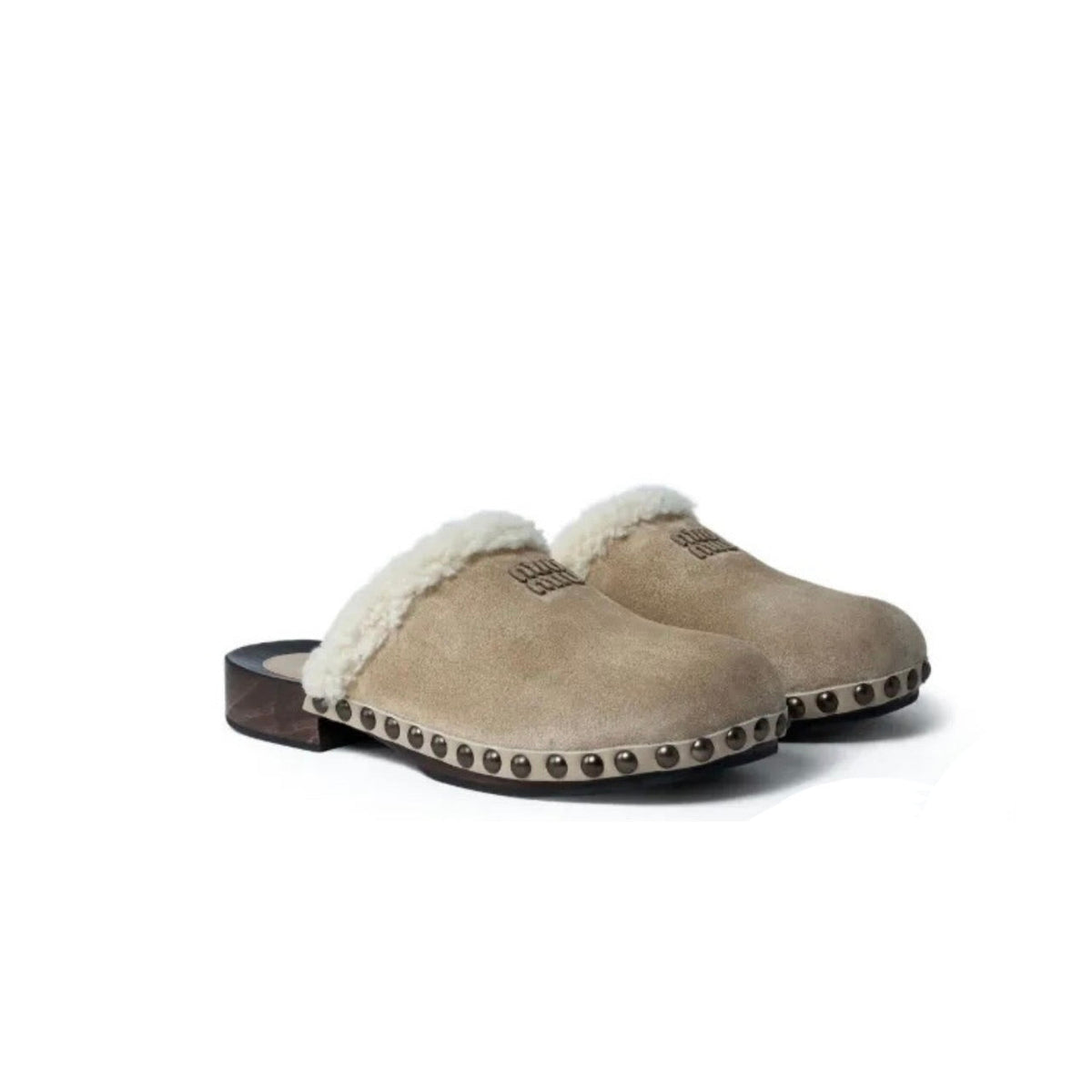 Miu Miu Suede clogs - beige