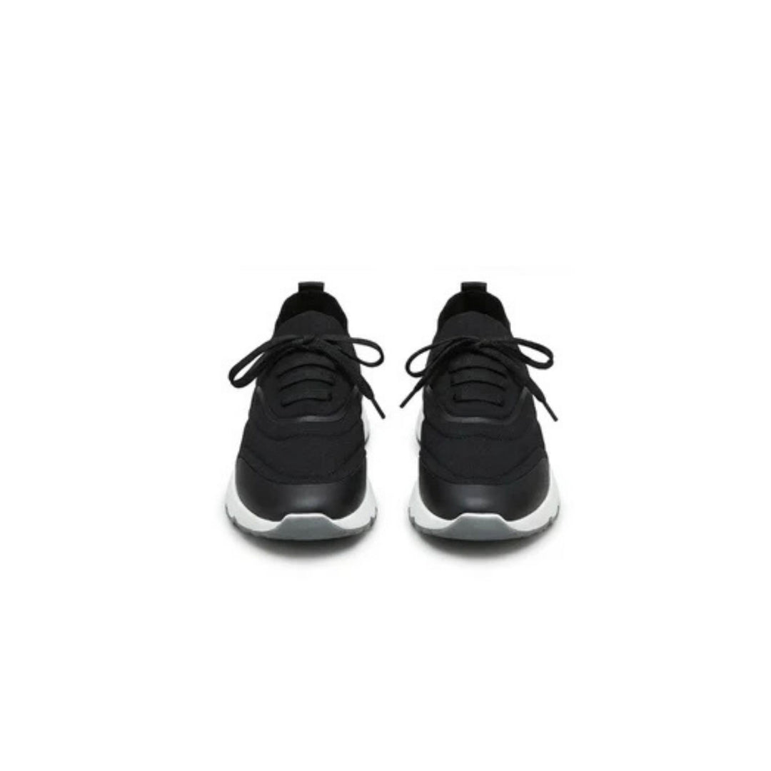 Brunello Cucinelli Techno Cotton Knit Runners With Heat-Bonded Details Black