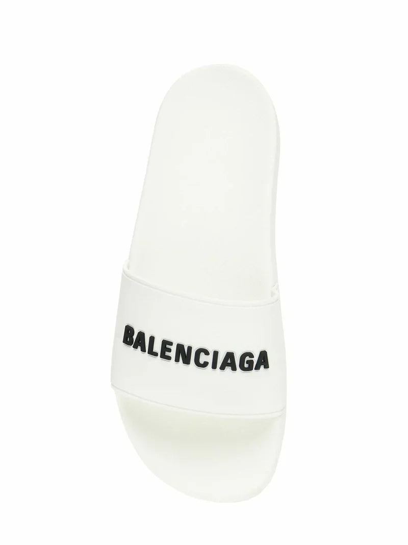 Sale BALENCIAGA - Logo Rubber Pool Slide Sandals