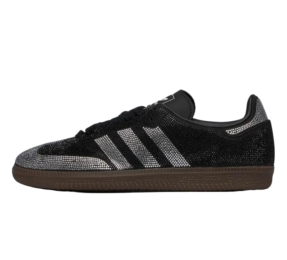 Adidas Samba OG "Rhinestone" – Crystal Black/Silver.